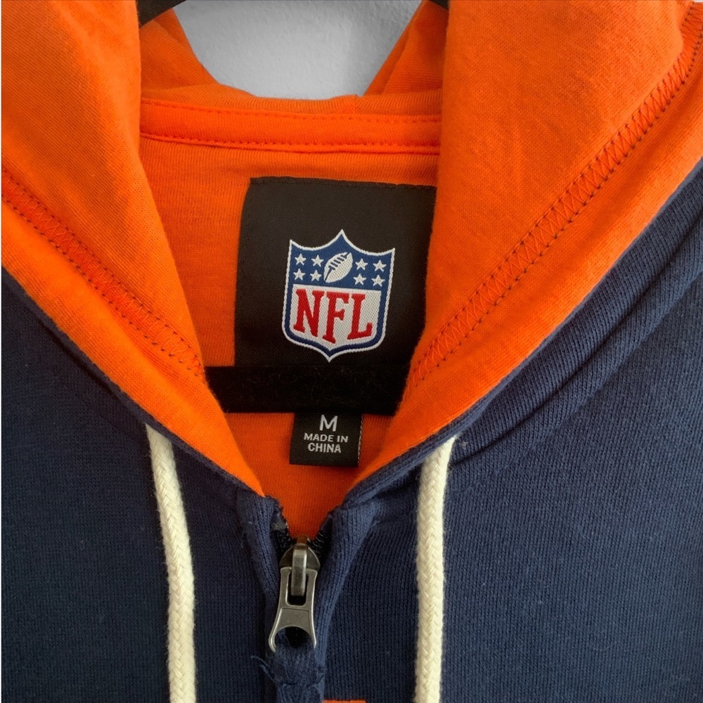 Bronco NFL Official Front Zipper Sweatshirt Hoodie Mens Size Medium NWT - Picture 4 of 16